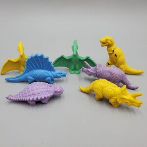 McDonalds Diener Dinosaur Days Rubber Eraser Figure Vintage 1981 Happy Meal Lot